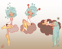 jmadorran:  When a water sprite curls up in the clouds for a nap their hair tends to leak..which brings rain to the earth. ;) Not really..but it’s a fun idea. ;P 