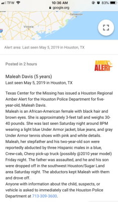 sephezade:  metoo-3: metoo-3:  bigforeheadgaaal: I got this amber alert  earlier today, thought I should share  I don’t think she’s been found yet but there’s a lot wrong with this story. She’d been removed from her home over suspicious of abuse.