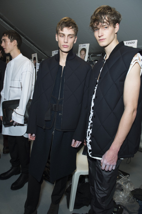 christos:  Marc Schulze and Frederik Ruegger backstage at 3.1 Phillip Lim by Jason Lloyd-Evans 