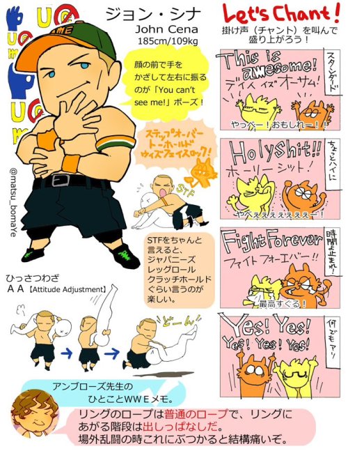 wrestlingisfake: Illustrated guide to the WWE Japan tour by matsu_bomaYe