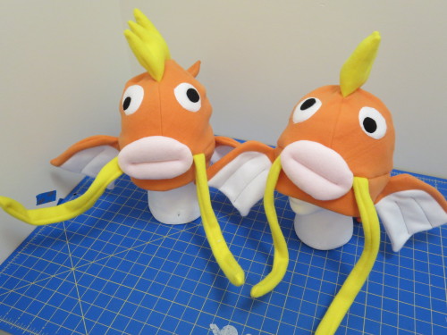 caffeinatedcrafting: Derpy magikarps, one of my favorites to make and wear, I like to call them my &