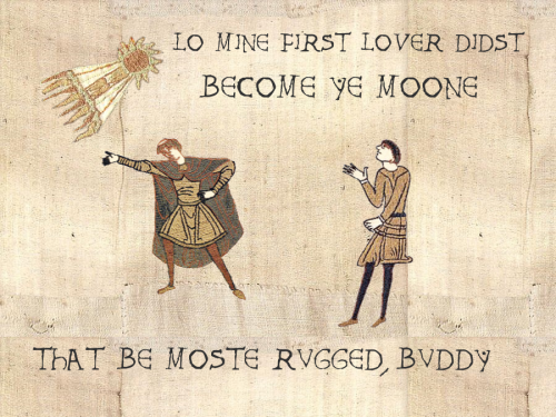 nail-bat-lesbian:nonlinear-nonsubjective:So anyway I just had a great evening on the Bayeux Tapestry