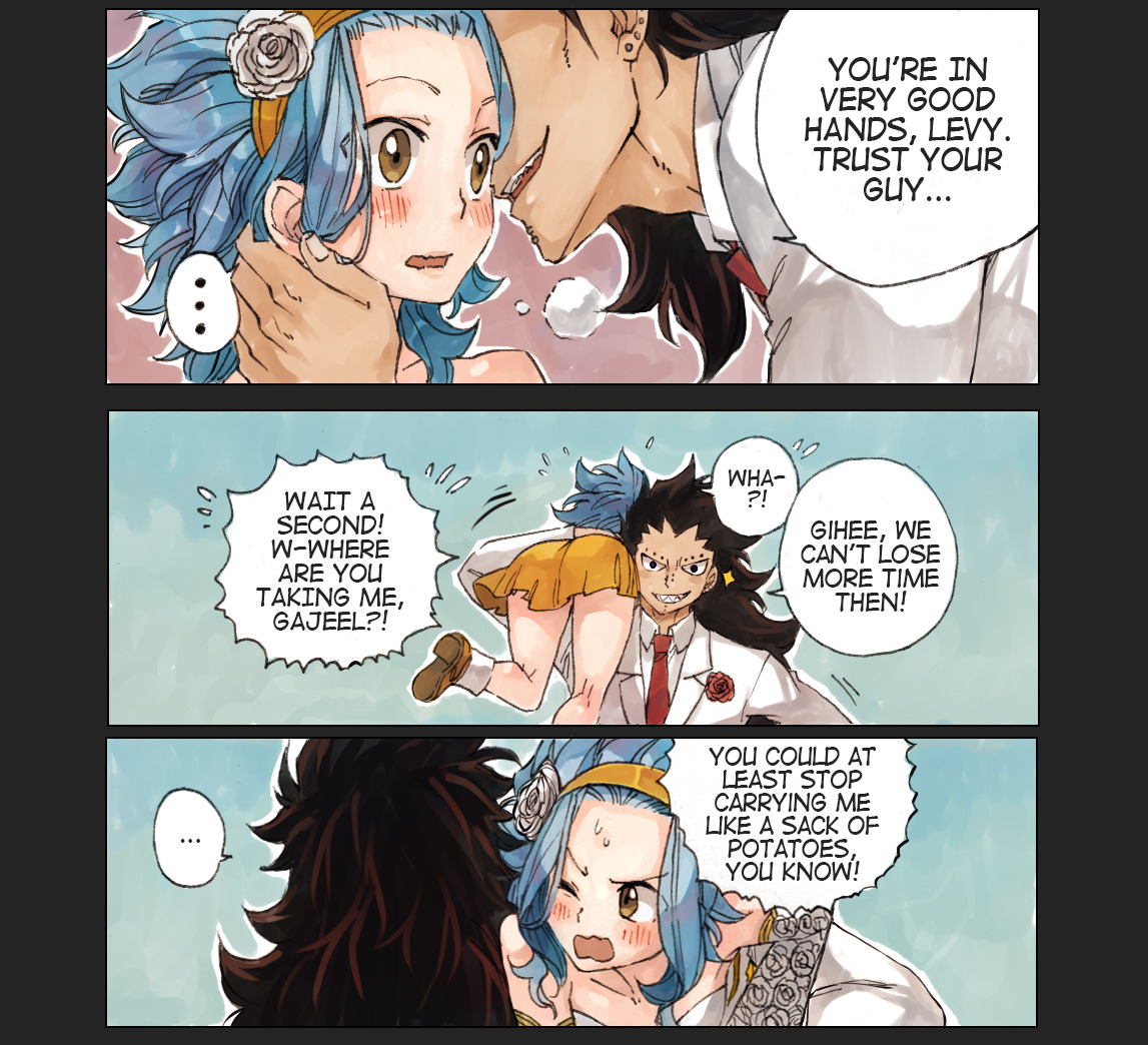 rboz:  Happy Birthday, LevyGajeel showing he’s a good boyfriend, even got Lucy