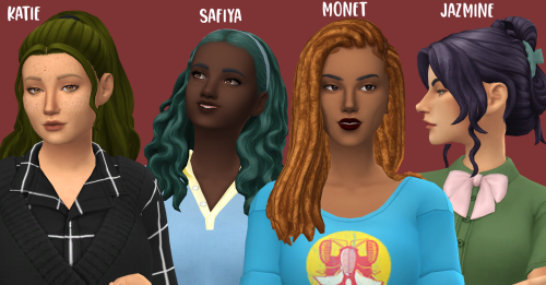 witheringscreations:11 Oakiyo Hairs Recolored40 add-on swatches in omicient’s A Moot Point Pal