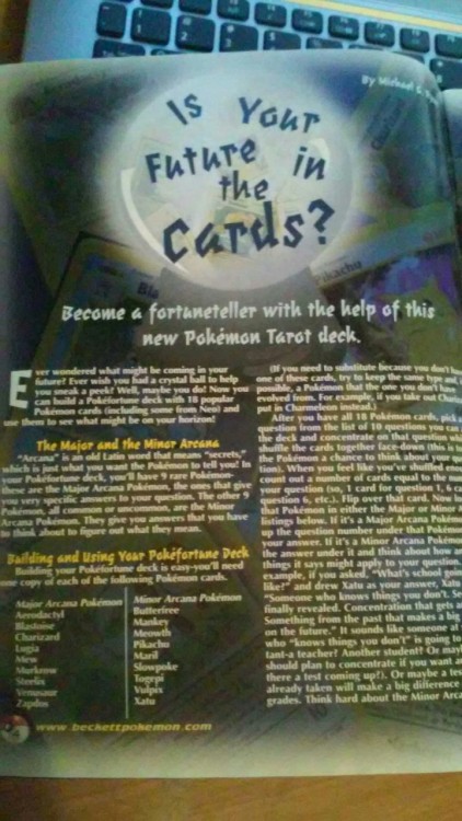 stormwaterwitch:Swear to god im not kidding you. I found some of my old pokemon collector magazines 