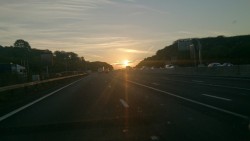 M25 this morning as the sun rises.