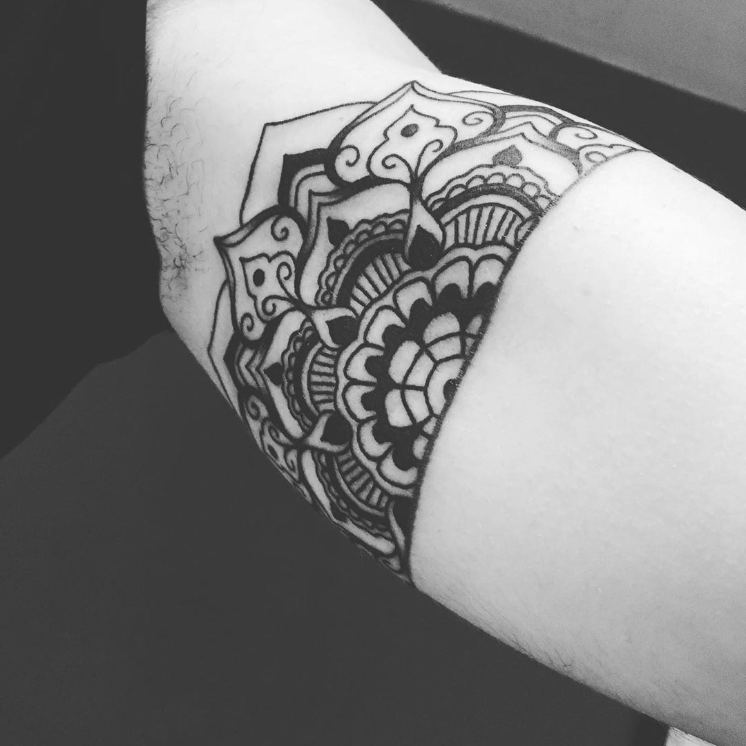 The Gentle Prick Tattoo Studio - Half Mandala wrist tattoo done here at The  Tattooed Arms! The shop has been closed for a week due to a death in the  family. All