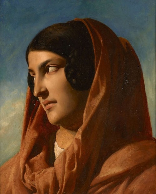 loumargi:Dominique-Louis Papety (1815 - 1849), Italienne au Drapé Orange.
