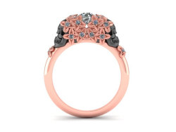 motherlion:  Everyone, look at this ring.  Day of the Dead Diamond Engagement Ring  From Adam Foster Jewelry.