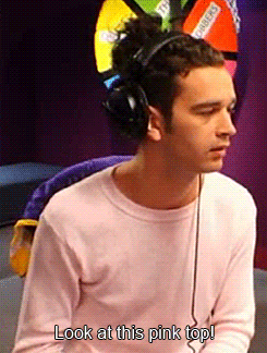 mattyhewhealy:Matty being very proud of his pink top
