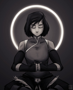 nikoniko808:korra meditating for a reward!