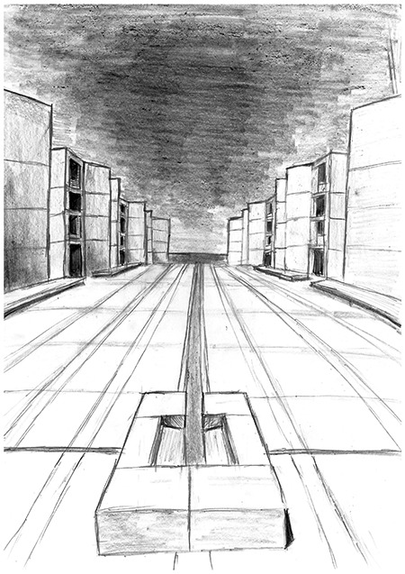 URBANDESIGNLAB (Salk Institute, La Jolla, CA, USA Pencil on paper)