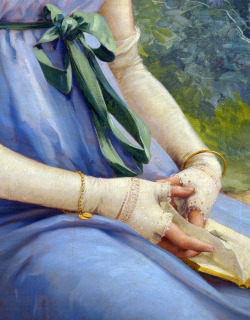 A Sweet Glance,1919,Detail. Émile Vernon.