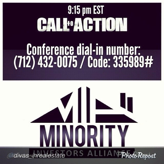 by @divas_inrealestate “By @tianavonjohnson "Join the Minority Investors Alliance (MIA) as a Chief Ambassador, Ambassador, Member or Advocate. Our alliance is about supporting each other, real estate investing and building our brands with the real...