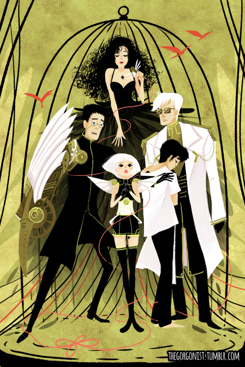 thegorgonist: My homage to CLAMP’s minimalist sci-fi masterpiece, Clover! I love the non-linea