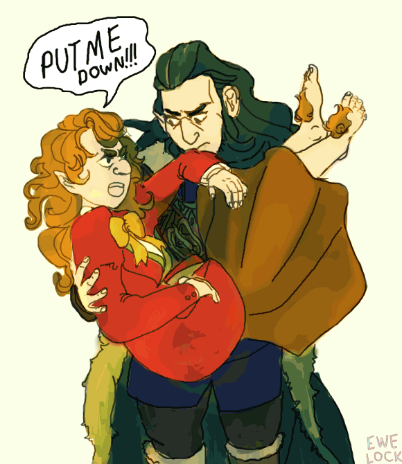 ewelock:   &gt; thehylianemblemtshirtclub answered:  More fem!Thorin/fem!Bilbo