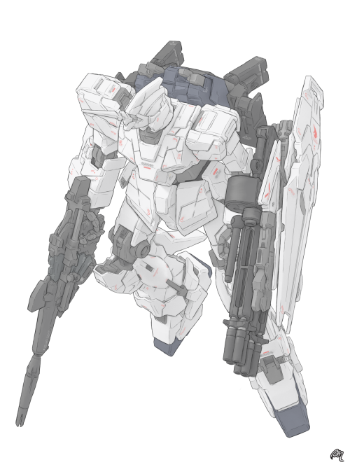 mousanjiq:  RX-0 Unicorn Gundam (Unicorn Mode)