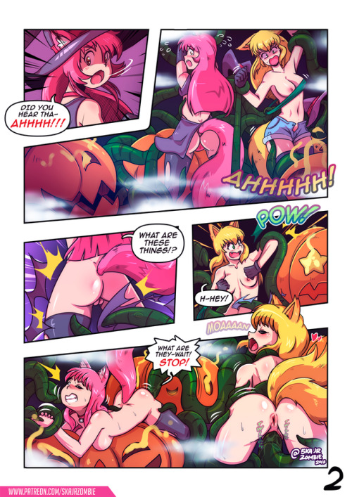 eroticneko: sexycatgirlsandstuff:Well a bit late but got a Halloween comic done of Kat and @eroticne