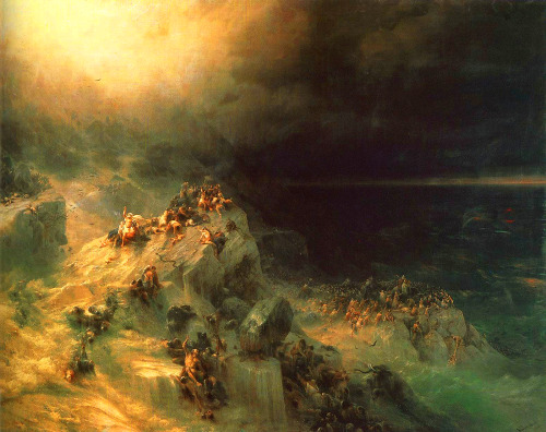 nigra-lux:AIVAZOVSKY, Ivan (1817-1900)The Deluge (Всемирный потоп)1864Oil on canvas, 247 x 369 cmEd.