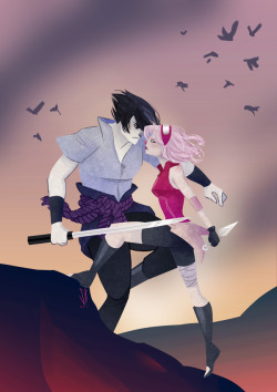 queen-serena:  SasuSaku Month Day 9: On Opposite Sides