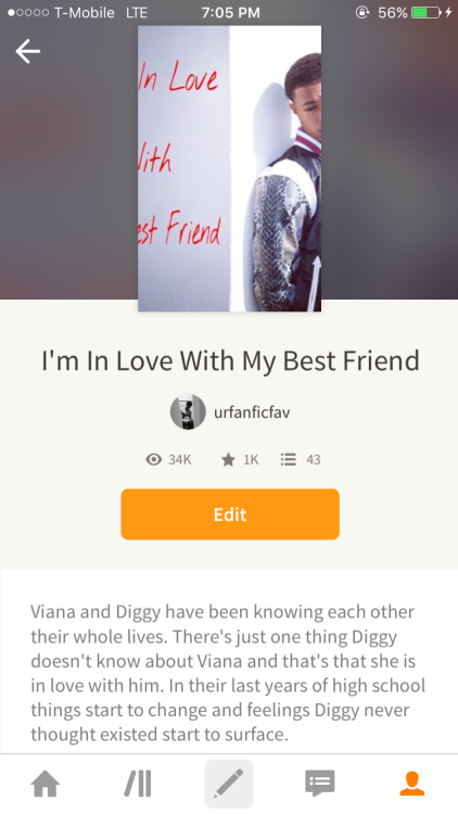 Guys check out my story on Wattpad “In Love With My Best Friend” help it get to 40k!!! I