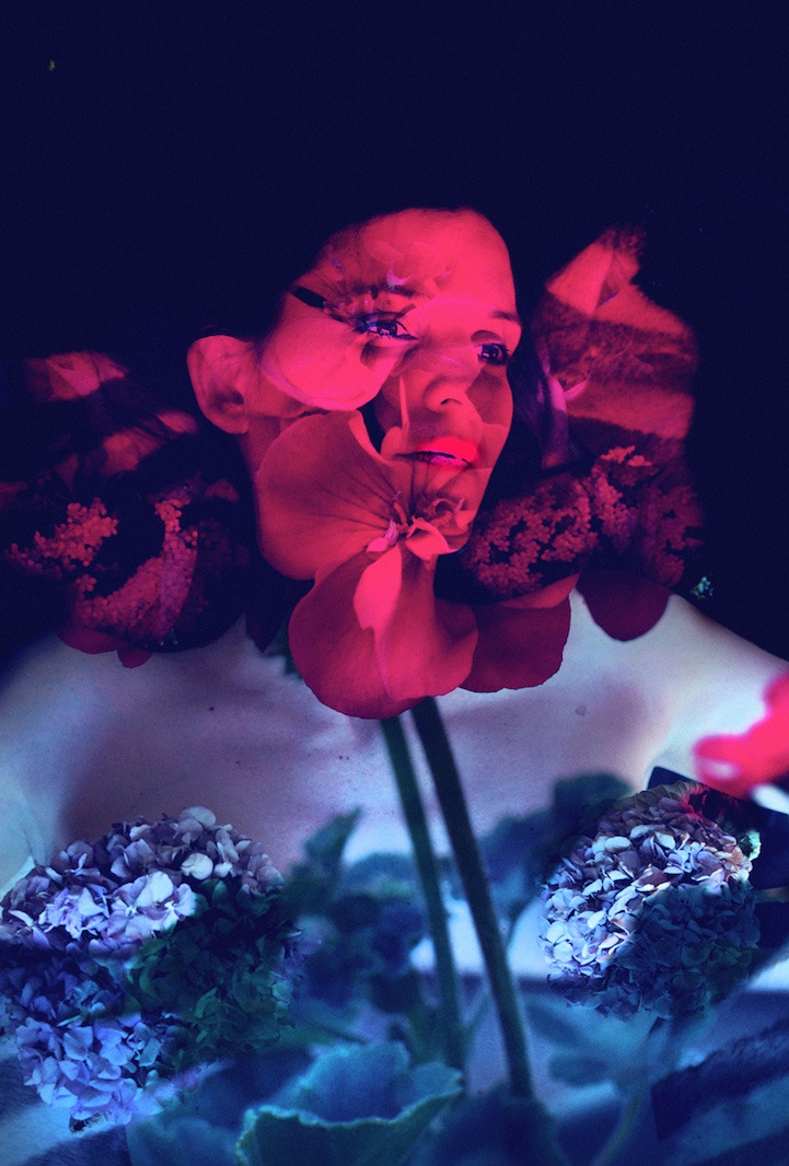 asylum-art:  Peetic Double Exposure of Flowers by Lara Kiosses The artist Lara Kiosses