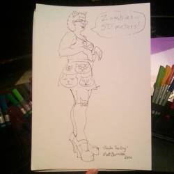 Drawing at Dr. Sketchy’s Boston! Thanks