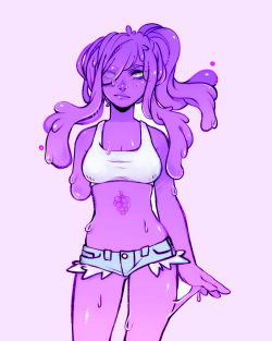 monstergf:  grape slime girl!!! after my