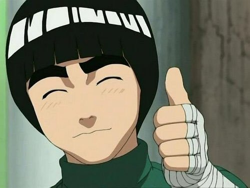 broken compass — WHEN ROCK LEE SMILES AND HIS EYES CLOSE AND HE...