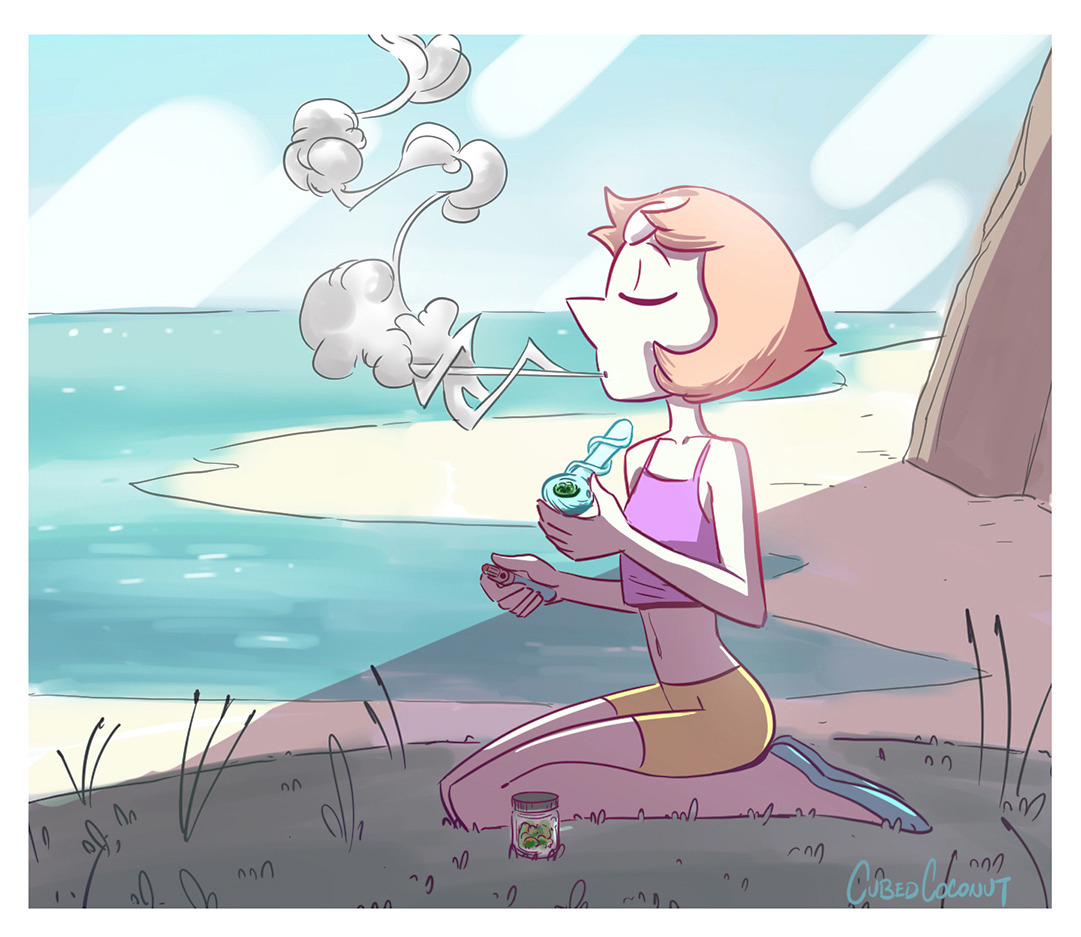 cubedcoconut:Commissioned piece of Pearl having a little smoke break. Thanks for