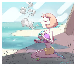 Commissioned piece of Pearl having a little smoke break. Thanks for commissioning me!