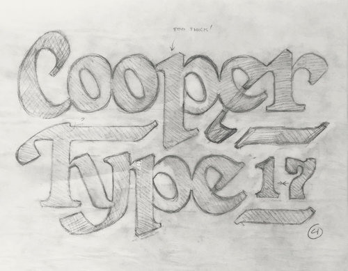 During a Ken Barber workshop at the Cooper Union, Spencer drew this logotype for his classmates that