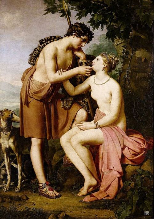 hadrian6: Venus and Adonis. Joseph Paelinck. Flemish. 1781-1839. oil on canvas. hadrian6.tumb