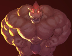 ripped-saurian:  a big bowser. a large bowser.