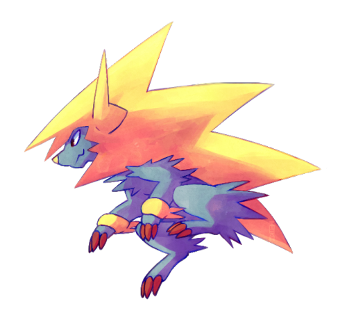 actual-drawings: Mega Manectric is the coolest