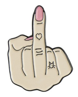 shopjeen:  MIDDLE FINGER PIN !! SHOPJEEN.COM http://ift.tt/1nUMONn 