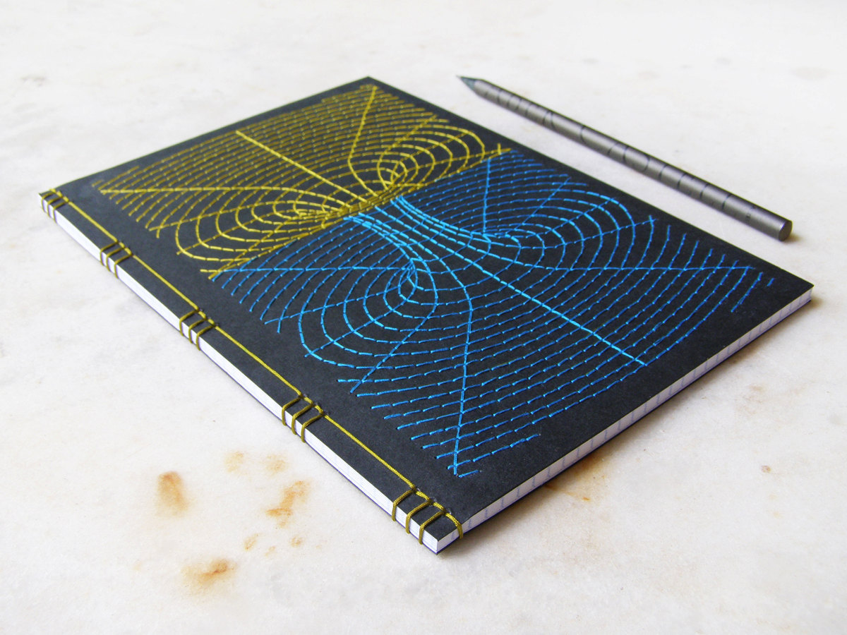 itscolossal:  Notebooks Adorned with Hand-embroidered Blood Vessels, Insects, and
