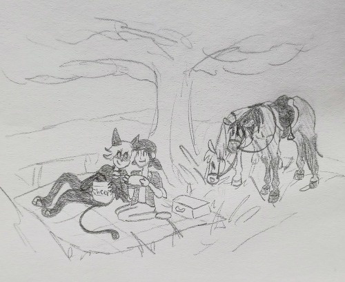 Marichat May Day Eight: PicnicHorseback riding to a remote location in the French wilderness and the