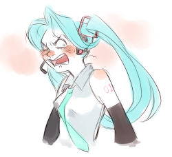 ruriart:  Miku doodle. 