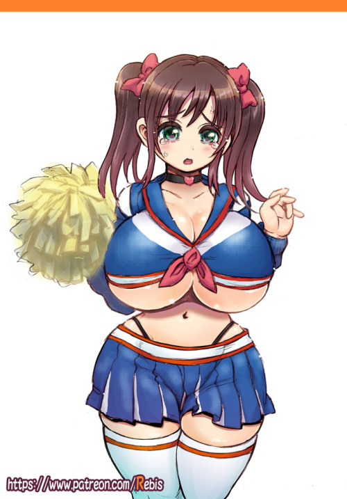 rebisdungeon: Momoka, a busty cheerleader from my Patreon!She is Momoka, a busty college cheerleader