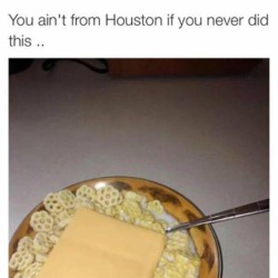 africanaquarian:  shinjukugewalt:  pecisto:  recaito:  citgo:  cubik808:  \m/  what are yall niggas in houston really doing  I need to know…  WHAT THE FUCK LMAOOOO  someone from houston pls let us kno   is that a kraft slice on honeycomb cereal???