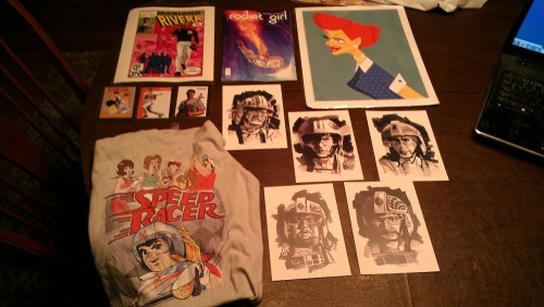 Everything I bought at NYCC today!Content list:Print of Mariano RiveraCards of Rivera, David Wright,