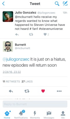 madridista-4-life:  According to storyboard artist Matt Burnett, Steven Universe should return soon! 