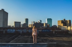 undress-me-anywhere:  Rooftop, downtown Fort