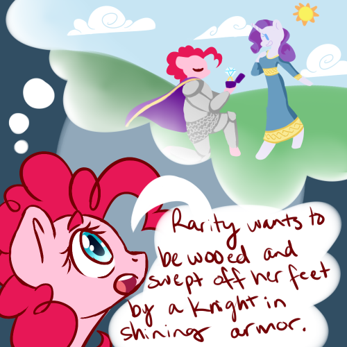 ask-rarity-and-pinkie:  I need to find the biggest most perfect gem I can find to propose to her with! Rarity deserves nothing but the best!! ~Pinkie  Aww x3 <3