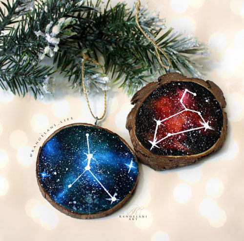 Hand-Painted Christmas Ornaments Inspired By the StarsChristmas is just around the corner and this y