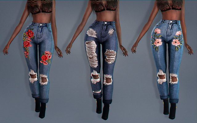 sims 3 cc finds on Tumblr: Lumysims Nurya jeans 4t3 conversion