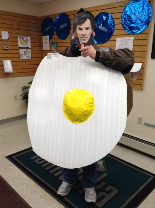 the-wishful-ginger: the-wishful-ginger: So my dad is Eggs Benedict Cumberbatch this year for Hallowe