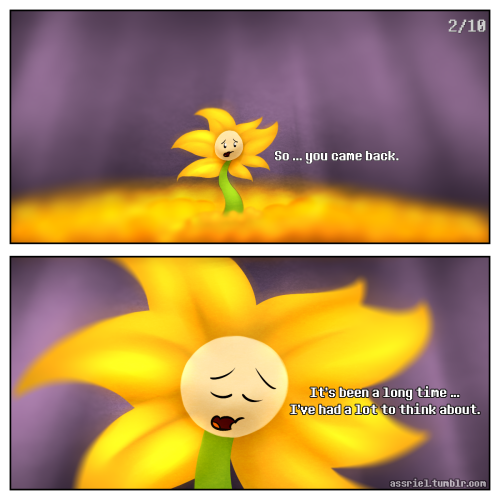 sleufoot:assriel:Frisk: “I can’t talk” Asriel: “STOP LOOKING AT ME” (My first official post for Ask Assriel)Here it is, Ask Assriel! In this blog Asriel is restored but is a bit grouchy. He acts tough and pretends to be a badass. He also loves