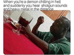 wishiwasacowboy: majimaeverywheresystem:  dietmountainmadewka:  campbell-duo:  mageknight14:   takashi0:  trilllizard666:  rukeprease:   flabeyblade:  when you’re an angel chilling in heaven and suddenly you hear pistol sounds and smooth jazz in the